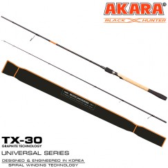 Спиннинг Akara Black Hunter 702 M, углеволокно, штекерный, 2.1 м, тест: 7-32 г, 142 г